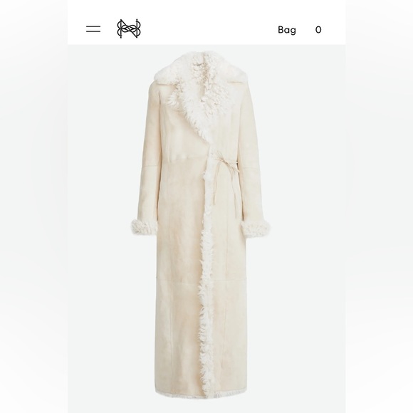 ISO!!! Nour-Hammour Joni 90s Glamour Shearling Coat in Chantilly - Picture 6 of 7